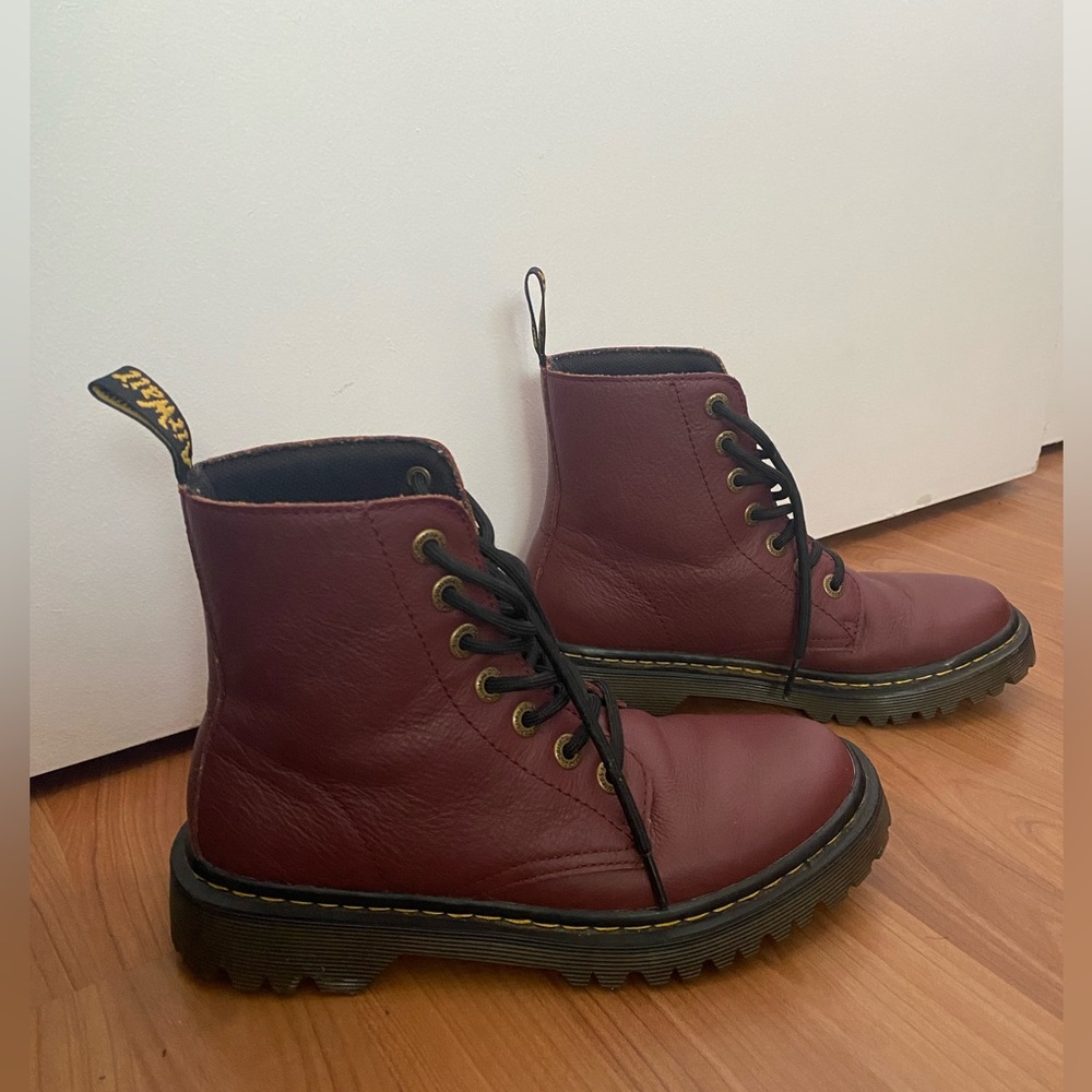 Burgundy Dr. Martens Luana Boots